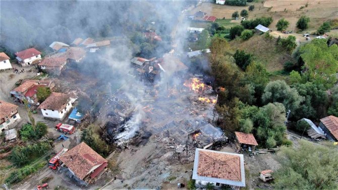 10 Ev Küle Döndü: Evlerinin Yanışını Çaresizlikle İzlediler