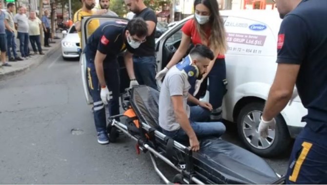 Tekirdağ’da Otomobil Sürücüsünün Yaralandığı Kaza Kamerada