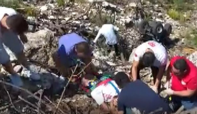 Uçuruma Devrilen Atv Sürücüsü Yaralandı