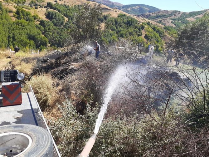 Tunceli’de Otluk Alanda Çıkan Yangın Söndürüldü