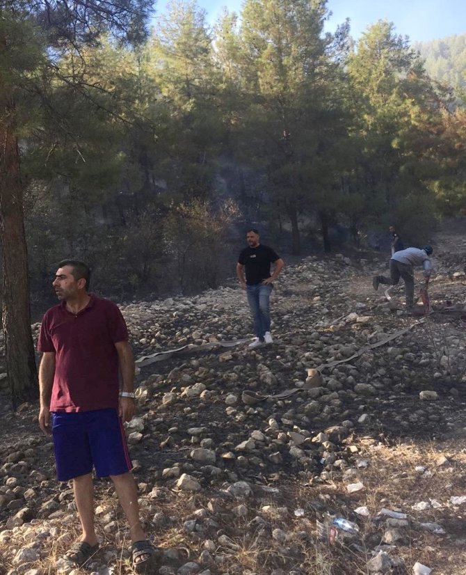 Ormanlık Alanda Çıkan Yangın Korkuttu