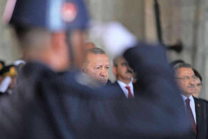 Cumhurbaşkanı Erdoğan, Anıtkabir’de Düzenlenen Törene Katıldı