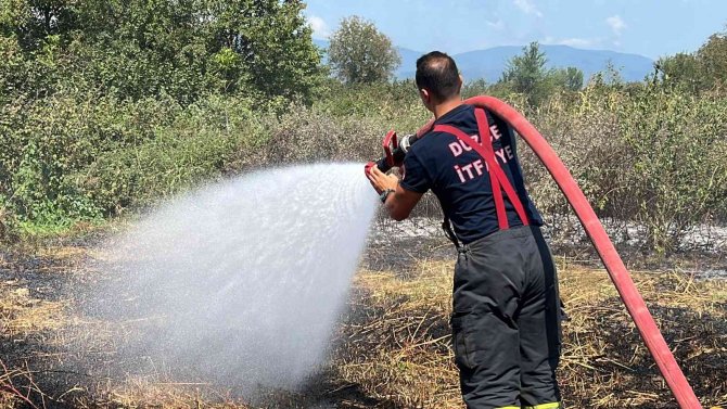 Kabak Tarlasında Yangın Çıktı