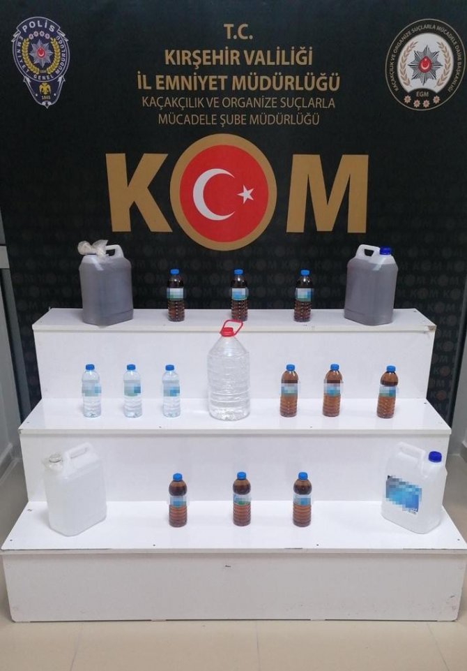 Kırşehir’de Sahte Alkol Operasyonu: 3 Gözaltı
