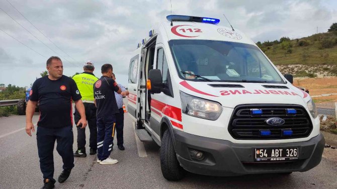 Kontrolden Çıkan Otomobil Refüje Çarptı: 1 Yaralı
