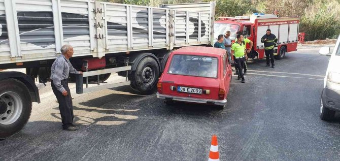 Kuşadası’nda Kaza Ucuz Atlatıldı