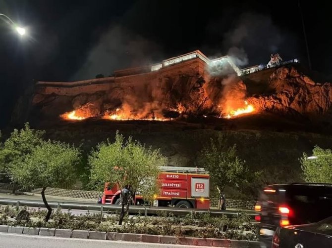 Harput’ta Otluk Alanda Korkutan Yangın