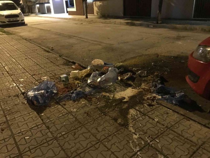 Pencereden Atılan Malzemeler Paniğe Neden Oldu