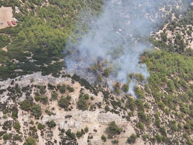 Manisa’da Çıkan Orman Yangınına Çok Sayıda Ekip Sevk Edildi