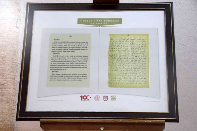 Sivas Kongresinin Belge Ve Tutanakları Sergilendi