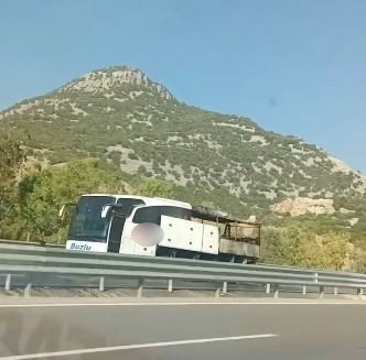 Yolcu Otobüsü Alev Alev Yandı