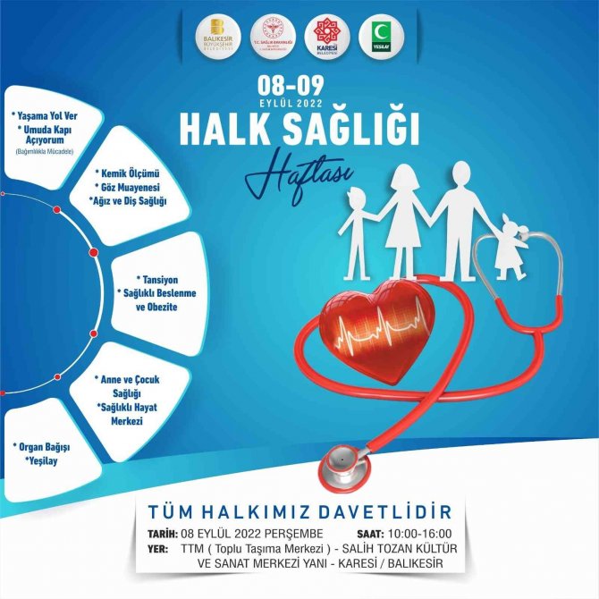 Karesi’de Halk Sağlığı Haftası Etkinlikleri Yapılacak