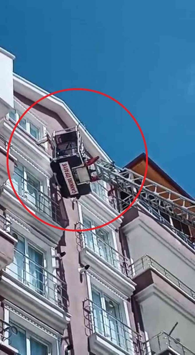 Binanın 7. Katında Mahsur Kalan Kedi İçin Seferber Oldular