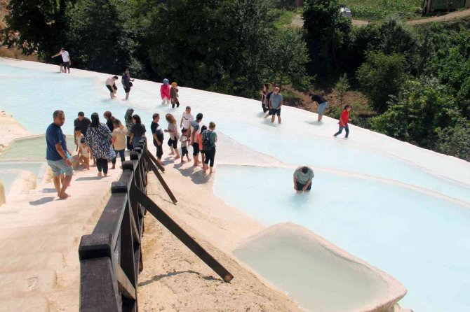 Göksu Travertenleri Giresun’un Pamukkale’si Oldu