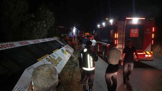 Malatya’da Yolcu Otobüsü Yan Yattı: 4 Yaralı