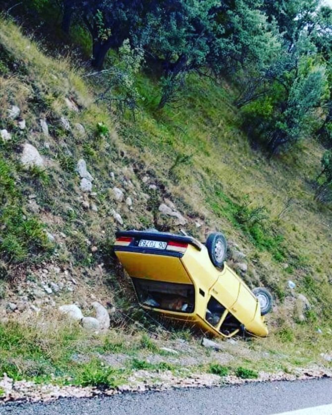 Beypazarı’nda Otomobil Takla Attı