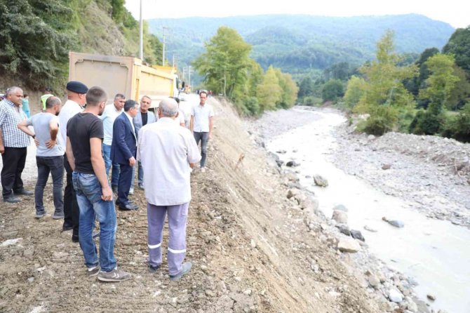 Sel Bölgesinde Yapılan Çalışmalar Denetlendi