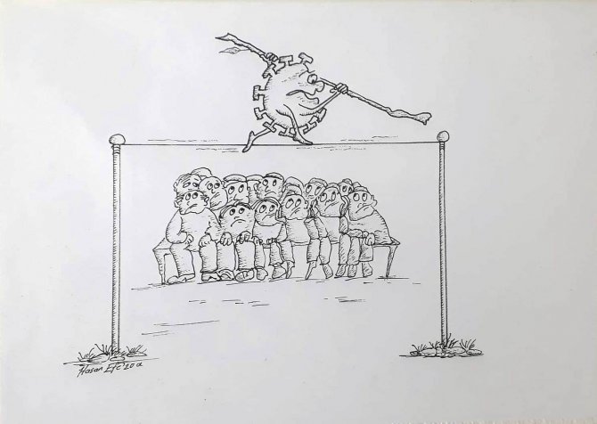 Sarıgöllü Karikatürist Kendi Köyünde Sergi Açtı