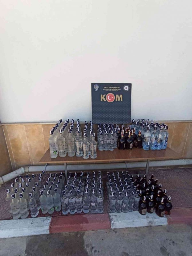 Nazilli’de 248 Şişe Sahte Alkol Ele Geçirildi