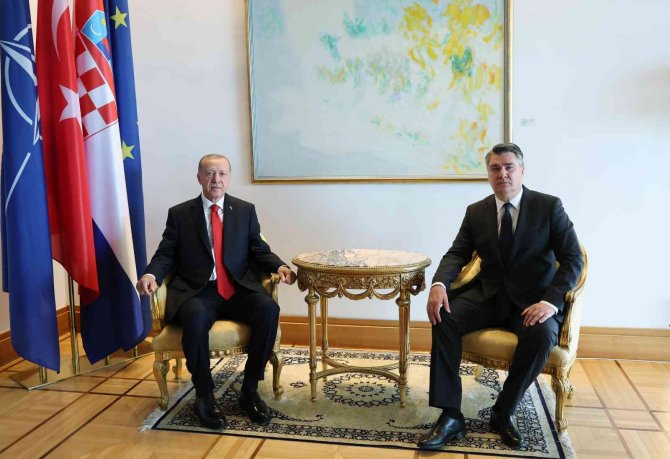 Erdoğan, Hırvatistanlı Mevkidaşı Milanoviç İle Görüştü