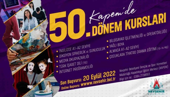 Kapem’de 50. Dönem Kurs Kayıtları Başladı