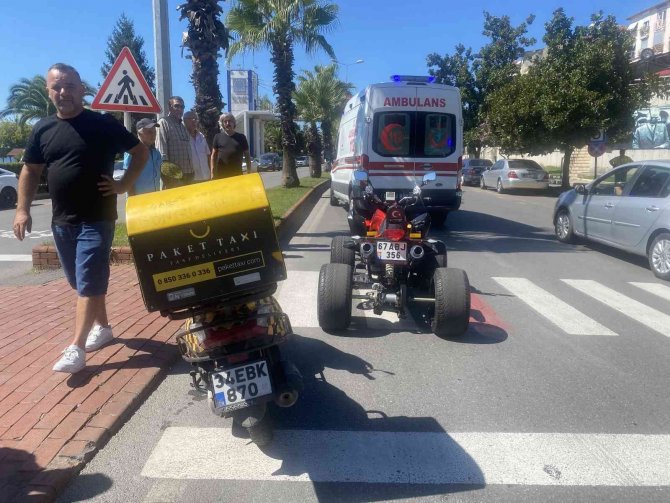 Motosiklet İle Atv Çarpıştı: 1 Yaralı
