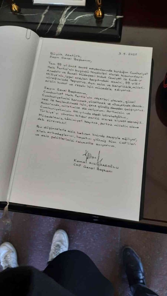 Chp, Kuruluşunun 99’uncu Kuruluş Yıldönümünde Anıtkabir’de