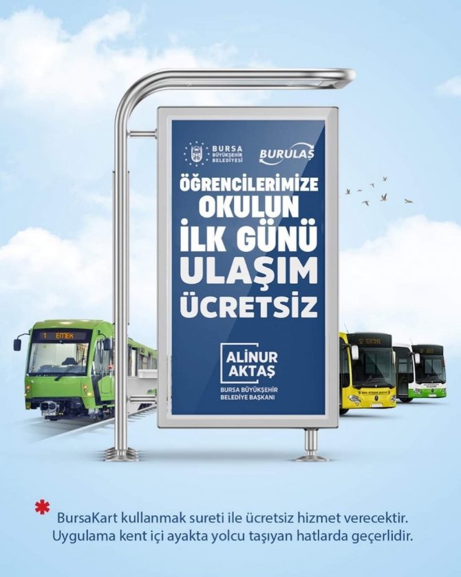 Bursa’da Yarın Öğrencilere Ulaşım Ücretsiz