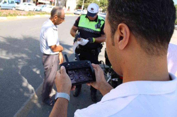 Hava Destekli Denetimlerde 1 Saatte 37 Araç Cezadan Kaçamadı