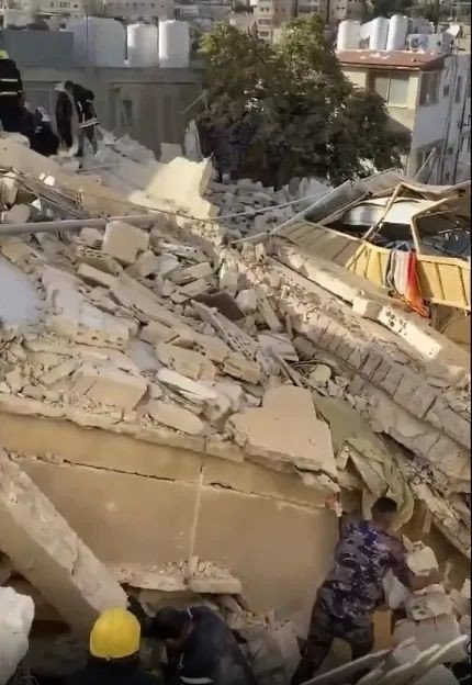 Ürdün’de Bina Çöktü: 1 Ölü, 11 Yaralı