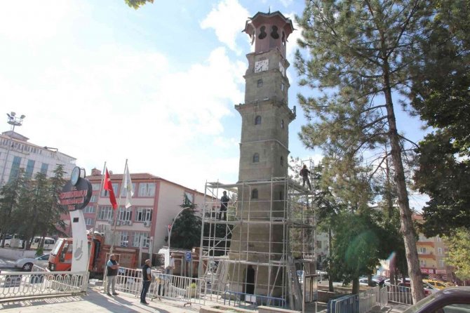 Tarihi Sungurlu Saat Kulesi Restore Ediliyor