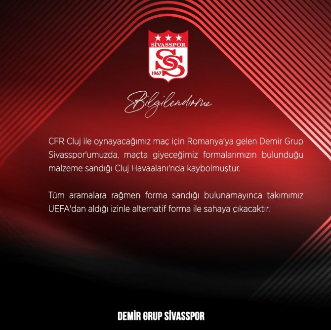 Sivasspor’un Formaları Havaalanında Kayboldu!