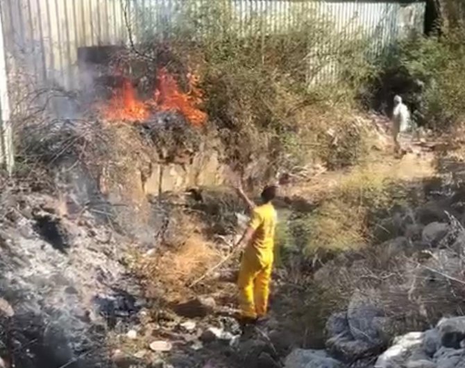 Marmaris’teki Yangın Ormana Sıçramadan Kontrol Altına Alındı