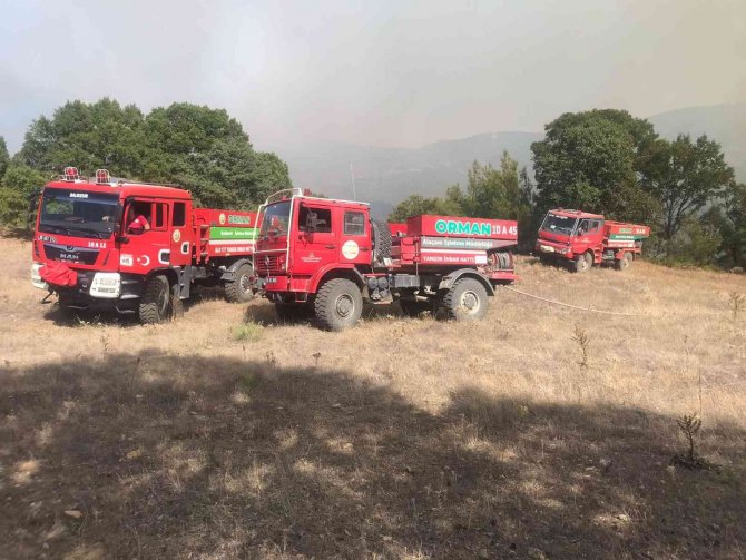 Kepsut’taki Orman Yangınına Müdahale Sürüyor