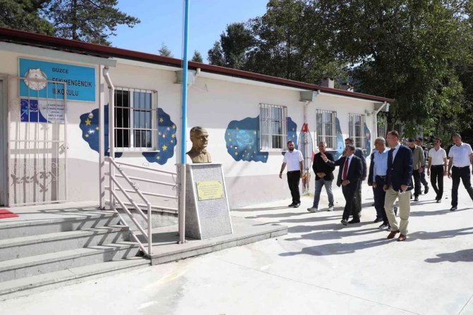 Köy Okulunda Yapılan Çalışmalar İncelendi