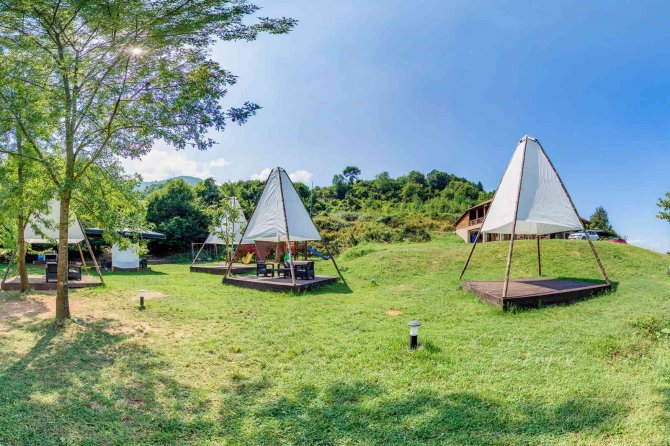 Aydınpınar Şelalesi’ne Çadır Alanları Kuruldu