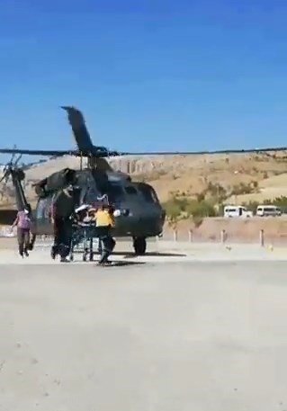 Elazığ’da Yaralı, Askeri Helikopter İle Hastaneye Yetiştirildi