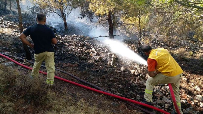 Çeşme’deki Yangına Müdahale Sürüyor