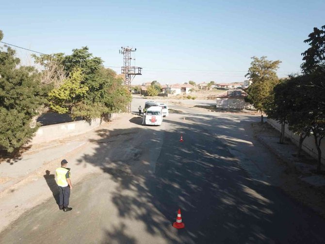 Aksaray’da Jandarma Okul Bölgelerini Dron İle Havadan İzliyor