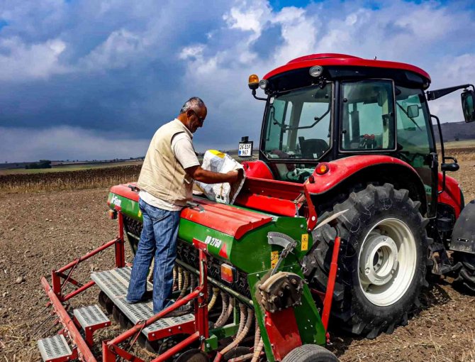 İ̇nönü’de Yüzde 75 Hibeli Kanola Tohumları Toprakla Buluştu