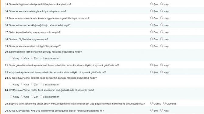 Ösym, 26 Soruluk Anketle Kpss Adaylarının Görüş, Öneri Ve Değerlendirmesini Aldı