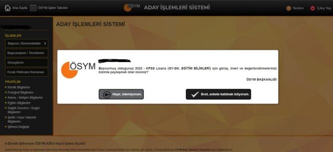 Ösym, 26 Soruluk Anketle Kpss Adaylarının Görüş, Öneri Ve Değerlendirmesini Aldı