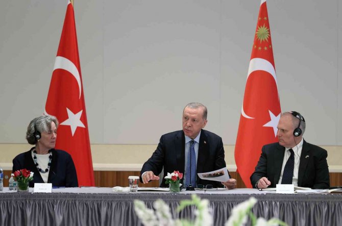 Cumhurbaşkanı Erdoğan, Amerikan Yahudi Toplumu Çatı Kuruluşları Temsilcilerini Kabul Etti