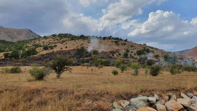 Kopan Elektrik Teli Yangına Neden Oldu