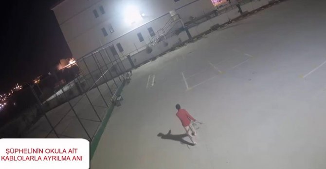 Okuldan Kablo Çalan Şahıs Tutuklandı