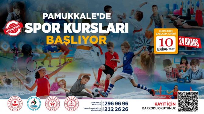 Pamukkale’de Gençlere Yönelik Ücretsiz Spor Kursları Açılıyor