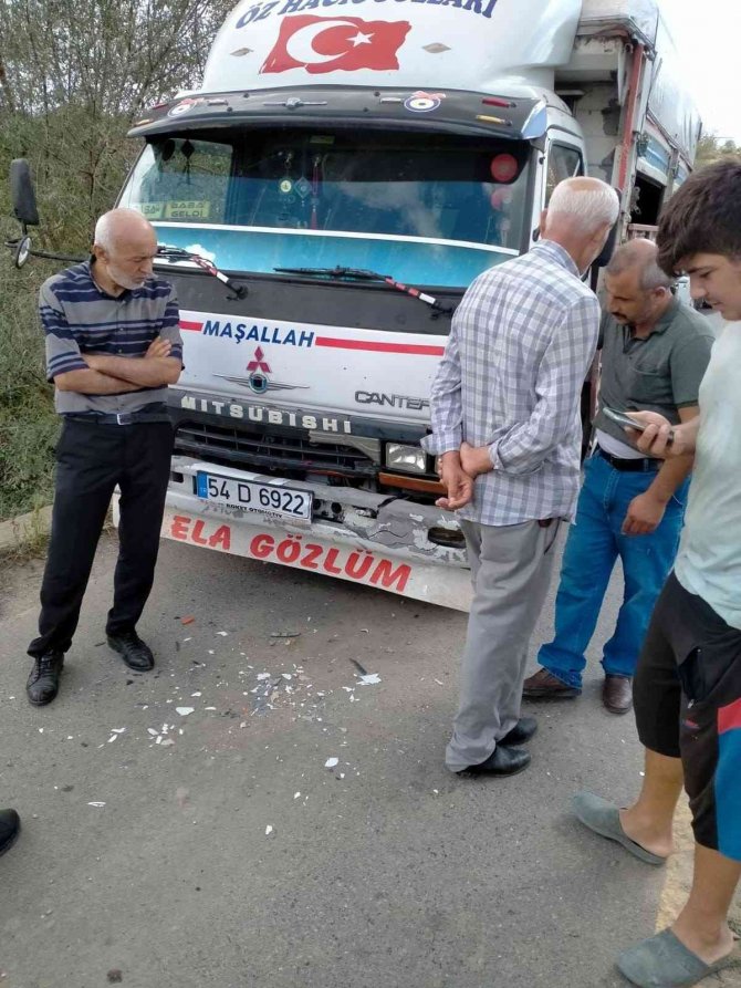 Otomobil İle Kamyon Köprüde Kafa Kafaya Çarpıştı: 1 Yaralı
