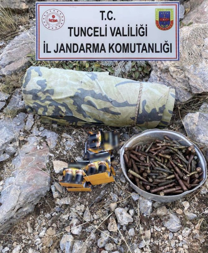 Tunceli’de Çok Sayıda Mühimmat Ele Geçirildi