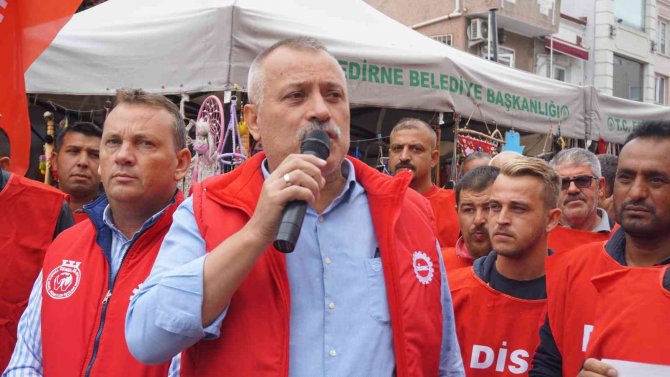 Edirne Belediyesi İşçilerinden Kadro Protestosu