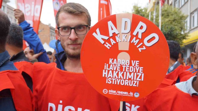Edirne Belediyesi İşçilerinden Kadro Protestosu
